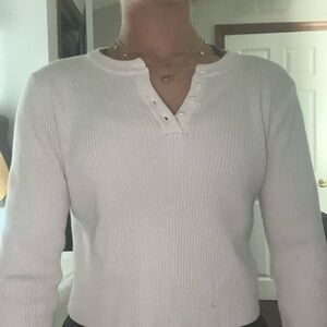 Brandy Melville white cropped sweater